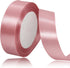 Rose Gold Satin Ribbon 1 Inch x 25 Yards, Solid Color Fabric Ribbon for Gift Wrapping and Crafts