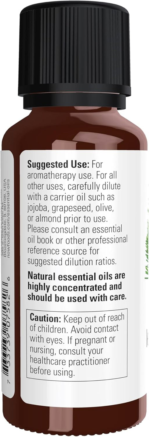 NOW Essential Oils Lemongrass Oil, 100% Pure, 1-Ounce, Uplifting Aromatherapy Scent