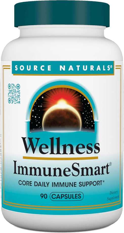 Source Naturals Wellness ImmuneSmart - Core Daily Immune Support*, with Vitamins A, C, D, Zinc, Elderberry, Echinacea,