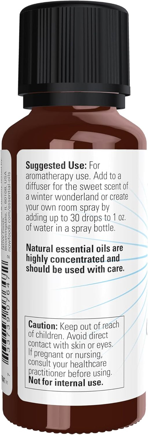 NOW Essential Oils Candy Cane Oil Blend, Refreshing Minty Scent, 1-Ounce, Steam Distilled & CO2 Extracted