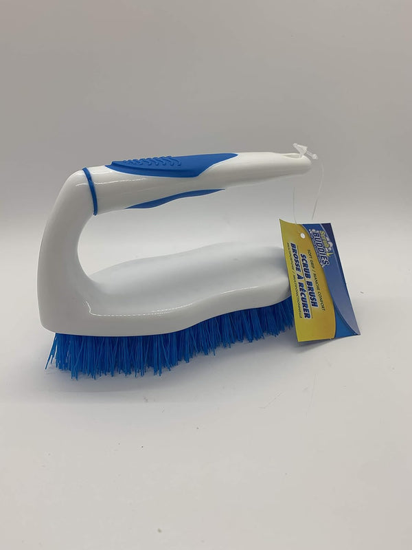 Scrub Buddies Iron Shape Multi-purpose Scrub Brush - Blue Iron Handle - Floor Brush