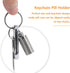 Titanium Keychain Pill Holder Container, Waterproof Portable Pill Box Case for Purse or Pocket, 1pc