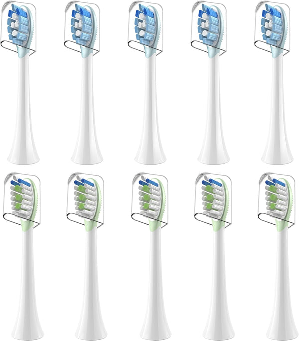 Replacement Toothbrush Brush Heads Compatible with Philips Sonicare - 10 Pack for Snap-On System, Precision Cleaning