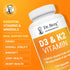Dr. Berg Vitamin D3 K2 w/MCT Powder - 10,000 IU Vitamin D3, 100 mcg MK7 Vitamin K2 for Ultimate Absorption, 120 Capsules