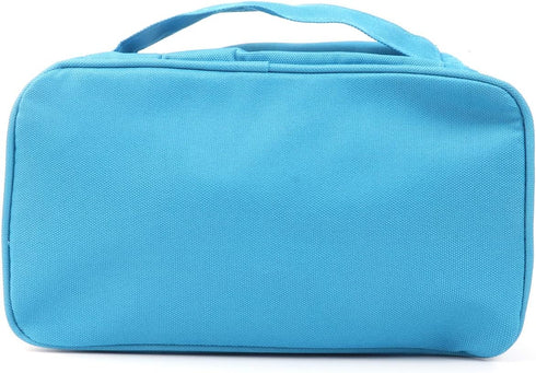 First Aid Bag, Empty Medical Storage Kit, Red Trauma Bag for Emergency First Aid Kits - Blue Handle