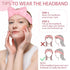 Fmeida Spa Headband and Wristband Set - Light Blue, 3 Pack Spa Night Essentials for Women
