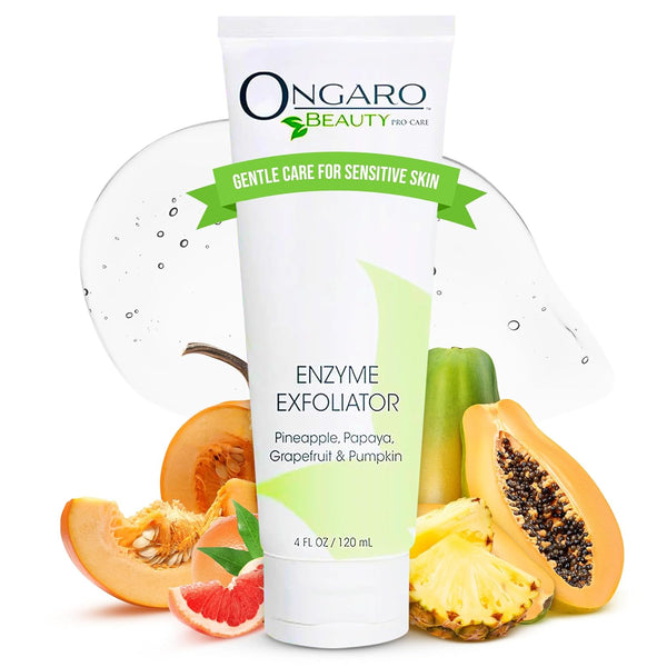 Ongaro Beauty Organic Face Scrub - Natural Exfoliating Face Wash & Enzyme Peel for Sensitive Skin, 4 FL OZ