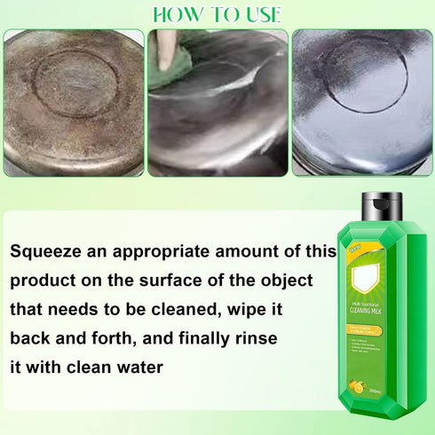Timeno 300ml/10.6oz Cleaning Milk House Cleaner, Powerful Multifunctional Concentrated Cleansing Lotion, Multi