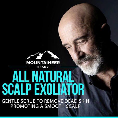 Mountaineer Brand Bald Head Care for Men | 4oz Exfoliating Head/Face Scrub, All Natural Daily Grooming Wash