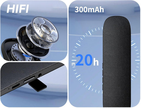 LICAEVEY 20H Bluetooth Sleep Speaker Pillow Sound Machine, Portable White Noise Machine with Memory Card Playback