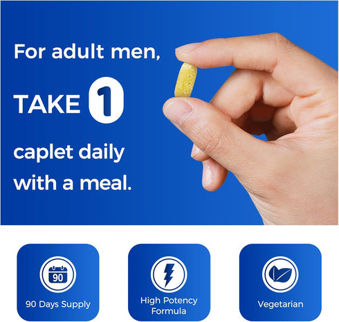 Vitamin World Ultra 360 Multivitamin for Men One Daily - 90 Caplets with Minerals, Herbs & Antioxidants