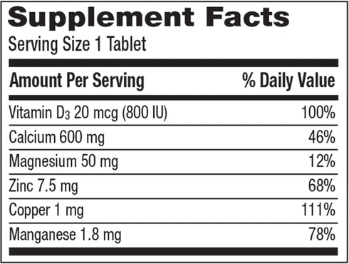 Caltrate 600 Plus D3 Plus Minerals Calcium and Vitamin D Supplement Tablets, 165 Count for Bone Health