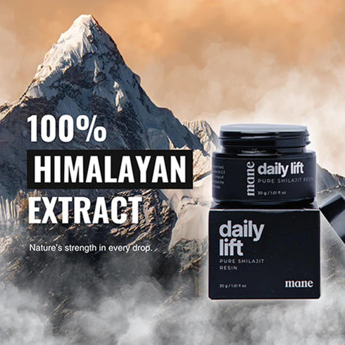Superior Mane Daily Lift Shilajit Resin | Natural Mineral Resin with Fulvic Acid & Trace Minerals | Supports Focus