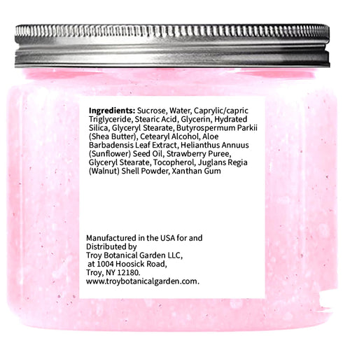 Strawberry Ice Cream Sugar Scrub 10 oz - Pack of 1, Natural Strawberry Formula - Deliciously Fragrant, Refreshing, and Skin-Polishing Care - The Best Gift to Friends