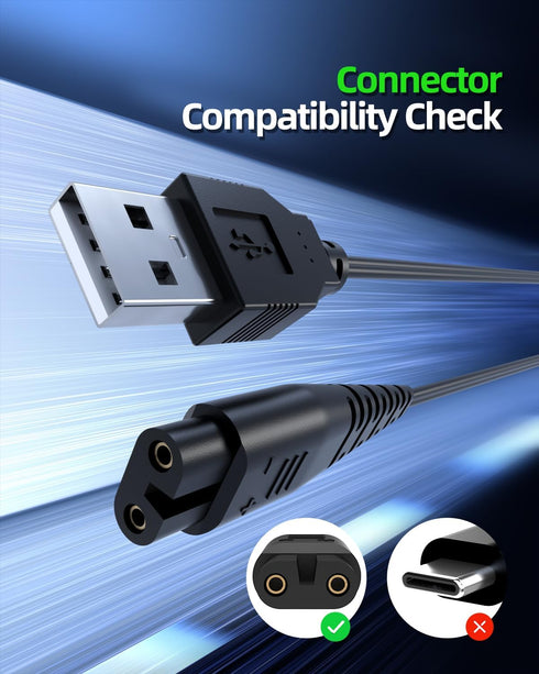 Replacement Charger Fit for Manscaped (Fit for Lawn Mower 3.0/2.0 Electric Groin Hair Trimmer Manscape)