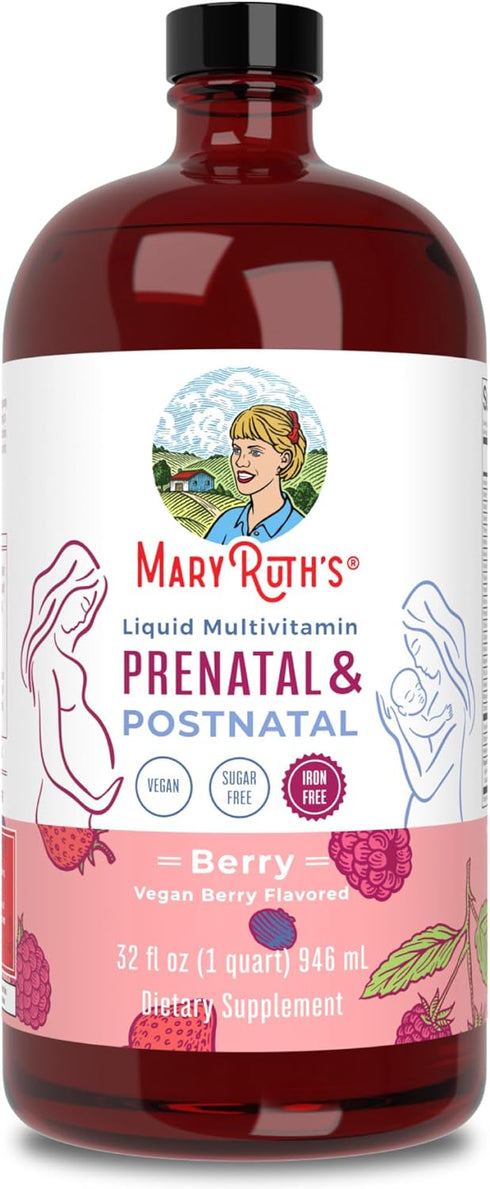 MaryRuth Organics Postnatal & Prenatal Vitamins for Women - Sugar Free, Vegan, Non-GMO, Gluten Free - 32oz