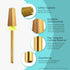 Safety Tapered Nail Drill Bits, Titanium Coating Rounded Top Manicure Carbide Bit for Electric Drills
