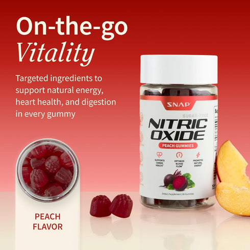 Gummies 60 Gummies (30 1 Snap Supplements Nitric Oxide Beet Root Supplement with Organic Beets - Energy & Circulation