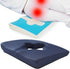 Gel Wheelchair Seat Cushion with Memory Foam, Cooling Support Cushion for Long Sitting or Lying, Coccyx Cutout Pillow