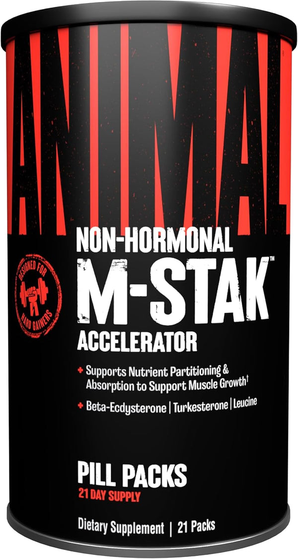 Animal M-Stak - Muscle Builder and Anabolic Mass Gainer Supplement for Bodybuilding, 21 Packs