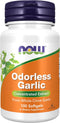 NOW Supplements Odorless Garlic - Concentrated Extract - 100 Softgels