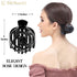 RC ROCHE ORNAMENT 6 Pcs Bun Maker Hair Clip, Side Slide Bun Round Dome Comb Clamp, Large Black