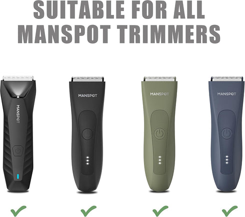 MANSPOT Black Replaceable Blade (2Pcs) Men’s Manscape Trimmer, Ceramic Blade Ball Trimmer/Shaver for Men Replacement Head