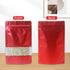 50 Pieces Smell Proof Red Resealable Matte Metallic Ziplock Bags, 6.3 * 9.4 In Stand Up Food Storage Bags with Window