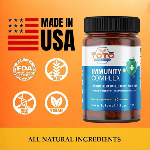 Immunity Support Booster Supplement with Vitamin C, D, Elderberry, Echinacea, Zinc, Curcumin, Ginger, B Vitamins -