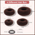 YaFex Hair Bun Maker Kit, 4 Pieces (Large, Medium, Small) with 6 Elastic Hair Ties & 20 Bobby Pins