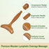 HappyStream 6.13.5 Lymphatic Drainage Massager, Wooden Massage Tools, Body Gua Sha Paddle. Wood Lymphatic Drainage Tool
