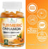 Turmeric Curcumin Gummies with Cinnamon & Ginger, 60 Vegan Non-GMO Capsules for Joint Support