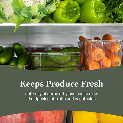 Moso Natural Bamboo Charcoal Fridge Deodorizer - Long-Lasting Odor Eliminator for Refrigerator & Freezer