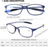 AQWANO Reading Glasses for Men Women, Blue Light Blocking, 4 Pack Lightweight TR90 Flexible Readers