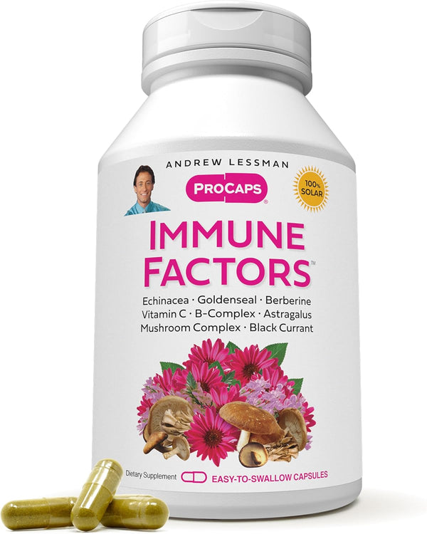 ANDREW LESSMAN Immune Factors, 60 Capsules, Supports Immune System and Natural Defenses