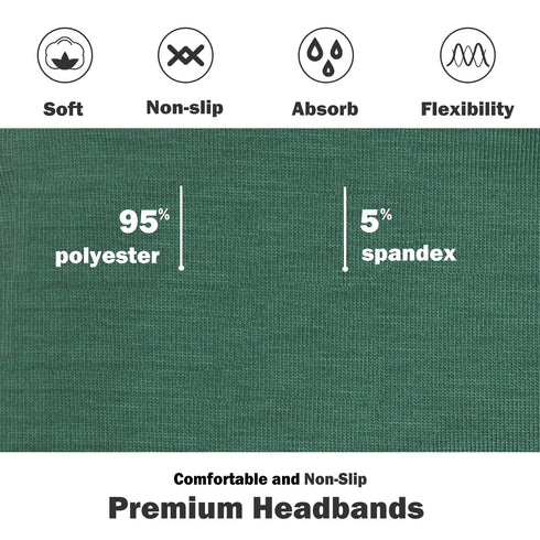 IVARYSS Headbands for Women - Non-Slip, Stretchy Hair Accessories for Yoga, Fashion, Travel, 6 Pack
