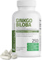 Bronson Ginkgo Biloba Extra Supports Memory & Brain Function, 250 Vegetarian Capsules