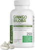 Bronson Ginkgo Biloba Extra Supports Memory & Brain Function, 250 Vegetarian Capsules
