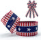 Hying 4th of July Ribbons, 2.5" X 10 Yards Patriotic Wired Edge Ribbons for Gift Wrapping Memorial Day