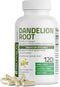 Bronson Dandelion Root High Potency Supplement | 120 Vegetarian Capsules - Supports Overall Good Health & Well-Being