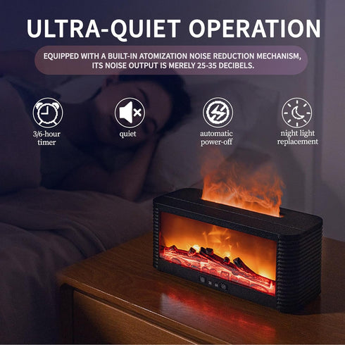 Obociks 9 Flame Effect Essential Oil Diffuser, Ultrasonic Aromatherapy Humidifier with Color LED Lights & Timer
