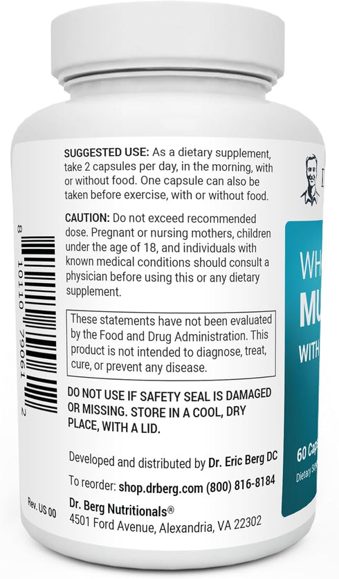 Dr. Berg Whole Food Multivitamin - Daily Multivitamin for Men & Women with Whole Food Fruits & Vegetables, 60 Caps