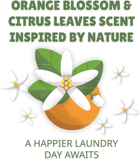 Botanical Origin Plant-based Laundry Detergent, Orange Blossom and Citrus Leaves, 54 oz (72 loads)