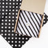 Whaline 120Pcs Checkered Black White Tissue Paper, Star Stripes Polka Dots Pattern for Home Wedding Birthday Gift Wrap
