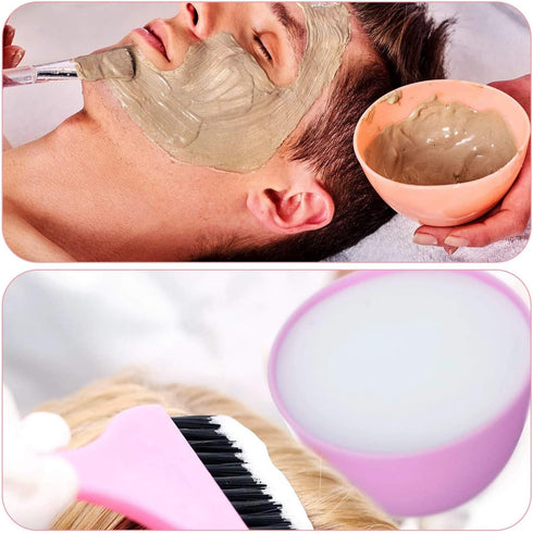 Hulless 3.3 Inch Silicone Facial Mask Mixing Bowl, Medium Multi-Colored 5 Pcs for Facial Mask & Skincare