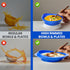 2Pack Spill Proof Scoop Bowl with Non-Skid Suction Base, Adaptive Self-Feeding Dinnerware for Elderly and Disabled
