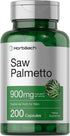 Horbaach Saw Palmetto Extract | 900mg | 200 Capsules | Non-GMO and Gluten Free Formula | Traditional Herb Supplement