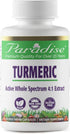Paradise Organic Turmeric Rhizome 4:1 Extract, Super Potent, Vegan, 90 Vegetarian Capsules