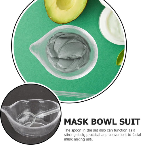 Zerodeko Face Mask Mixing Bowl Set, DIY Facemask Mixing Tool Kit with Spoon for Ladies and Girls