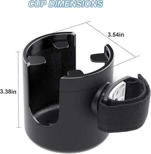 Wheelchair Cup Holder, Strap-on Walker Cup Holder Compatible with Drive Medical Nitro Rollator Walkers Cup Holder
